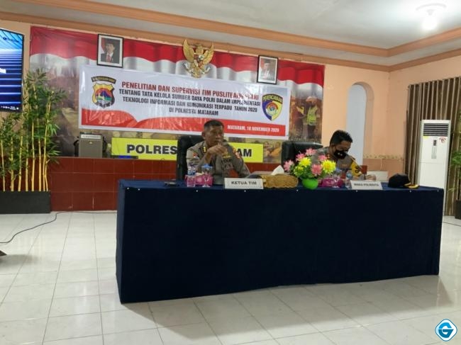 Tim Puslitbang Polri Gelar Penelitian dan Supervisi di Polresta Mataram